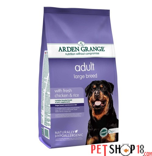 Arden Grange Adult Dog Food Large Breed Chicken And Rice 2 Kg Petshop18.com